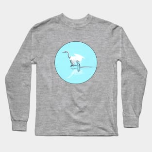 Egret in water Long Sleeve T-Shirt